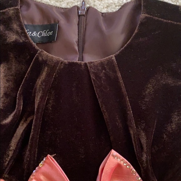 🌆 ISOBELLA & CHLOE HOLIDAY VELVET SATIN DRESS 2T - Picture 5 of 8